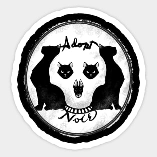 Adopt Noir Sticker